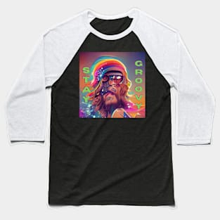 Stay Groovy - colorful, hippie-style Baseball T-Shirt